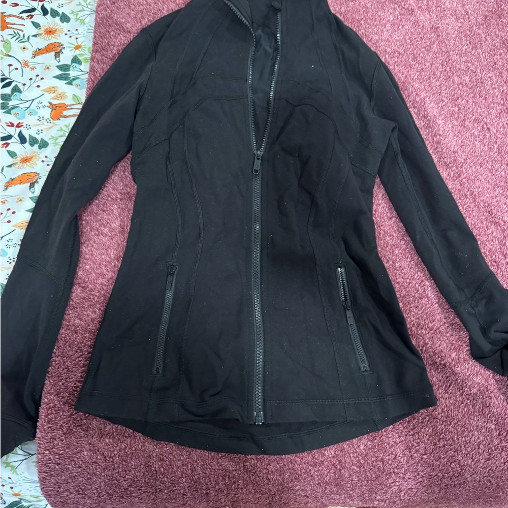 Lululemon Athletica Black Utility Jacket Fitted Zip-Up